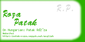 roza patak business card